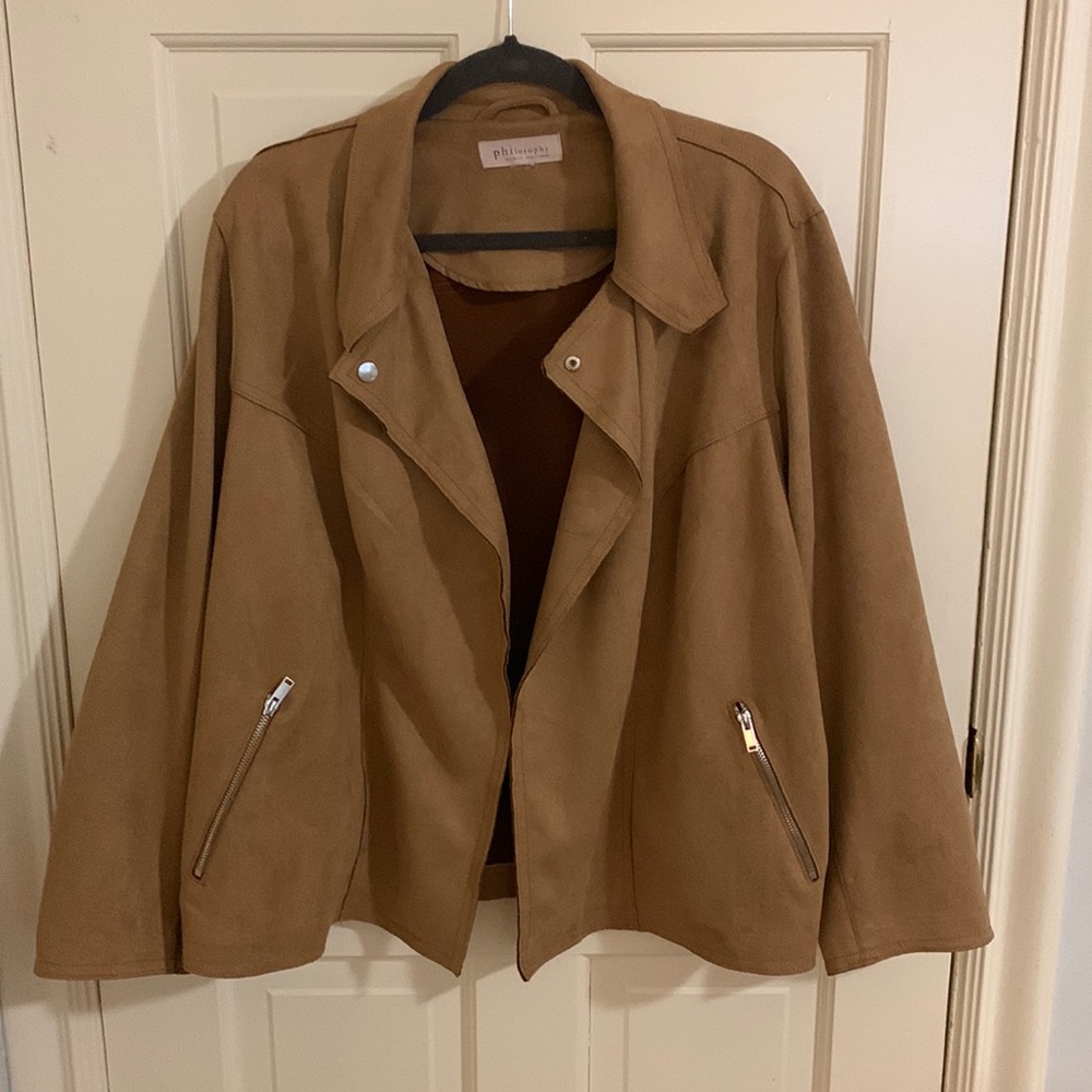 Philosophy - Faux suede jacket. Deliciously soft and versatile.